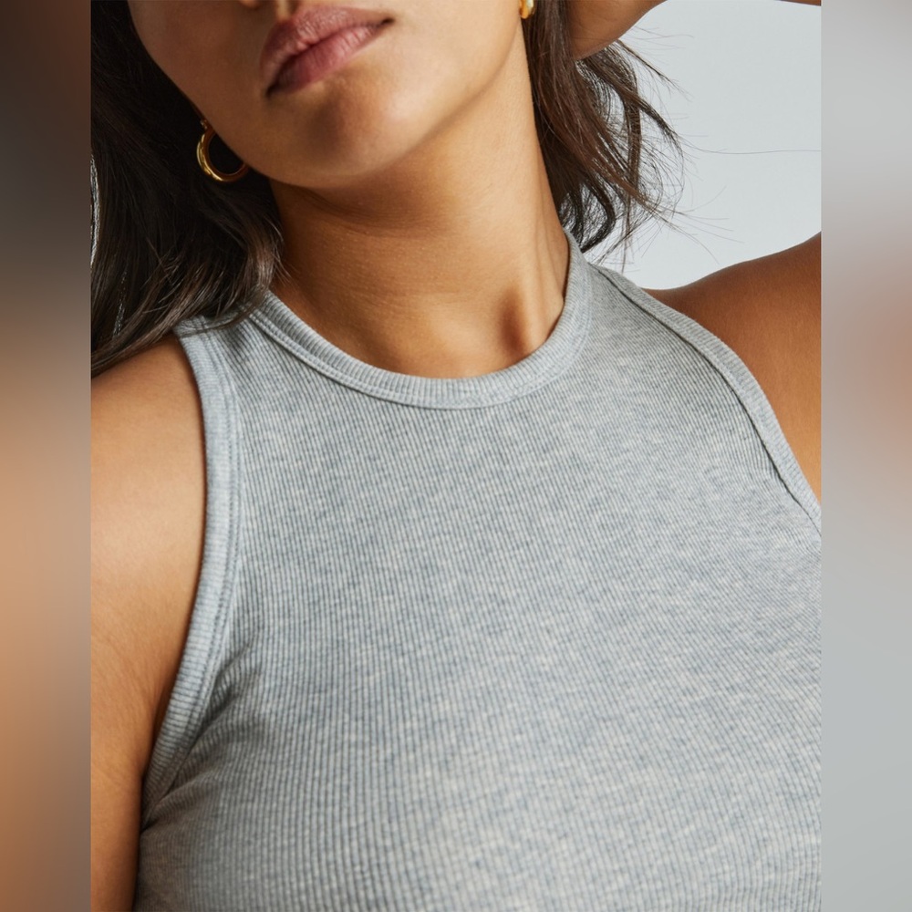 NWT Everlane The Luxe Rib Racerback Tank - Picture 3 of 8